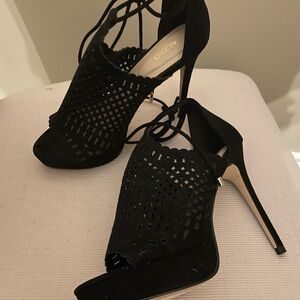 ALDO Black Lace-Up Heels